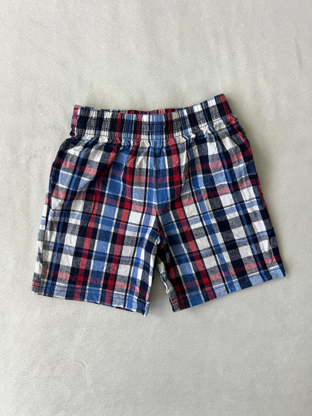 healthtex Plaid Elastic-Waist Shorts - Blue, Red & White